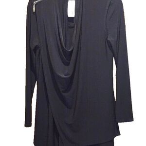 JOSEPH RIBCOFF BLACK ASYMETRICAL TUNIC/MINI DRESS
